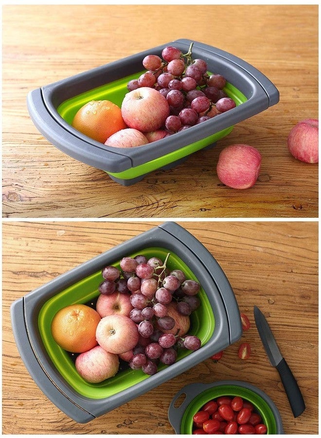 VIHAX Food Drying Rack - Over The Sink Multipurpose Food and Vegetable Strainers, Drain Board Colander Mat and Dry Food Organizer, for Food (Multi Colord) - Image 5